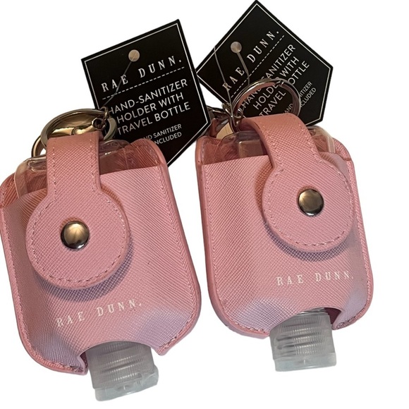 Rae Dunn "FAITH HOPE LOVE" Hand-Sanitizer LOT OF 2 Holder With Travel Bottle - Picture 4 of 7
